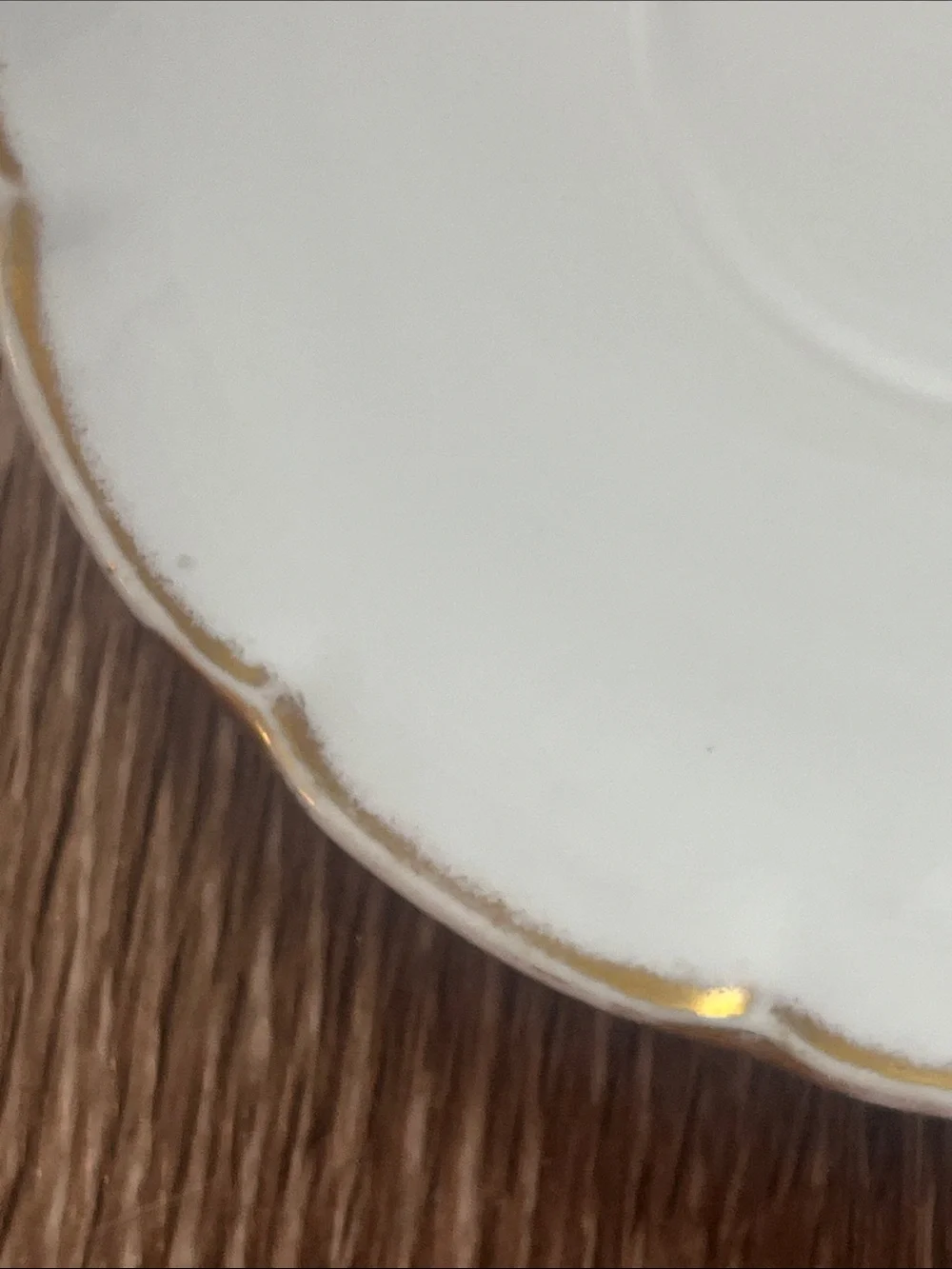 Vintage Victoria Austria White Porcelain Saucer with Gold Trim - Pack of 4